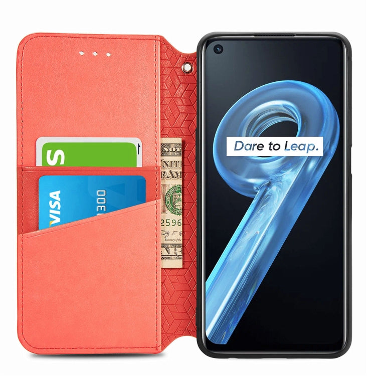 For OPPO Realme 9i Blooming Mandala Embossed Magnetic Leather Phone Case