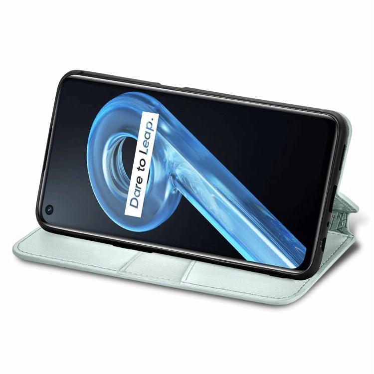 For OPPO Realme 9i Blooming Mandala Embossed Magnetic Leather Phone Case