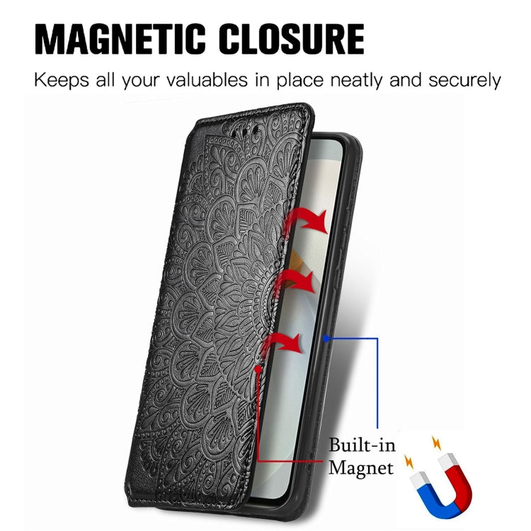 For vivo S12 Pro Blooming Mandala Embossed Magnetic Leather Phone Case