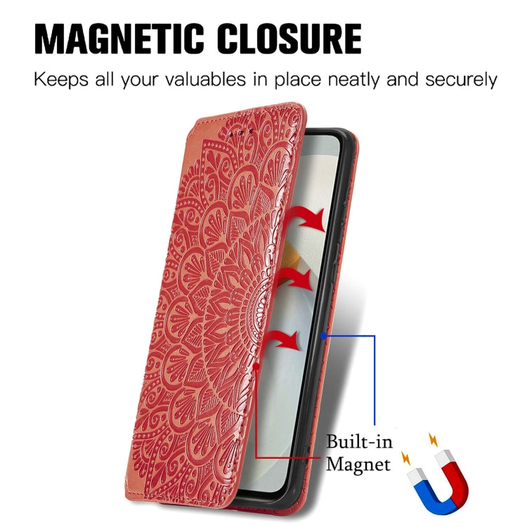 For  vivo  S12 Blooming Mandala Embossed Magnetic Leather Phone Case