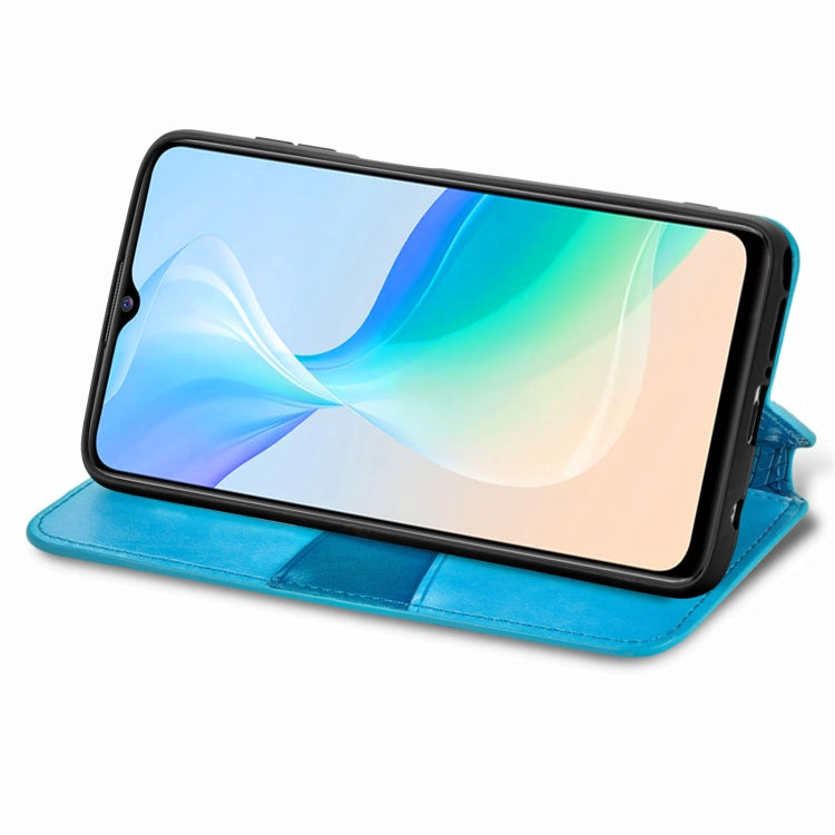 For  vivo  Y76 5G Blooming Mandala Embossed Magnetic Leather Phone Case