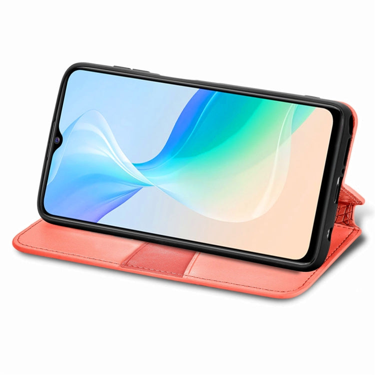 For  vivo  Y76 5G Blooming Mandala Embossed Magnetic Leather Phone Case