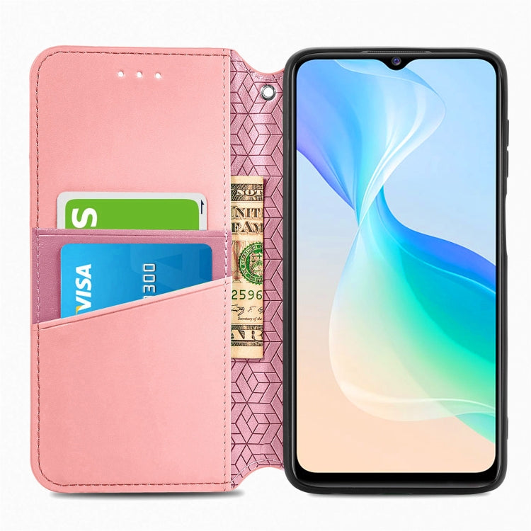For  vivo  Y76 5G Blooming Mandala Embossed Magnetic Leather Phone Case