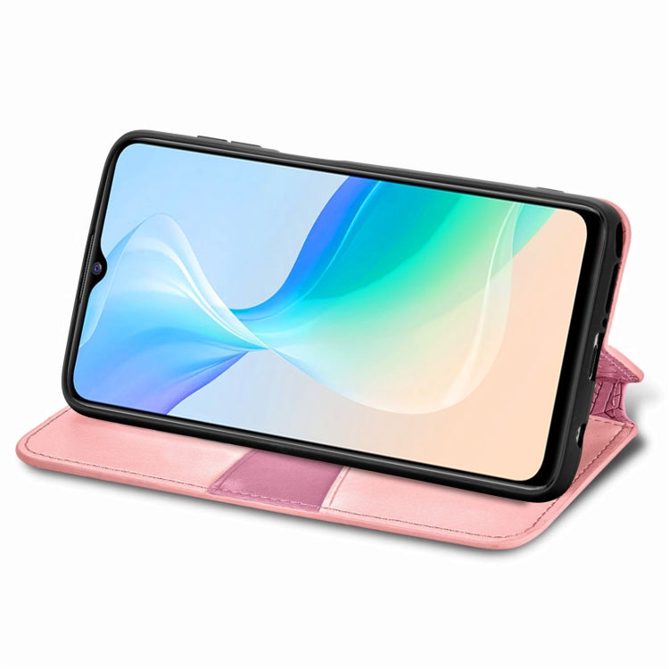 For  vivo  Y76 5G Blooming Mandala Embossed Magnetic Leather Phone Case