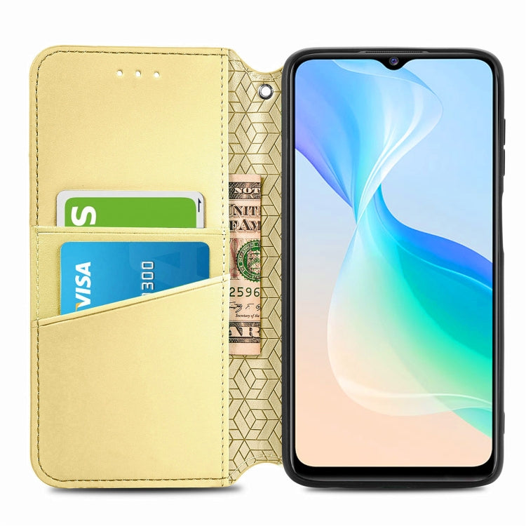 For  vivo  Y76 5G Blooming Mandala Embossed Magnetic Leather Phone Case
