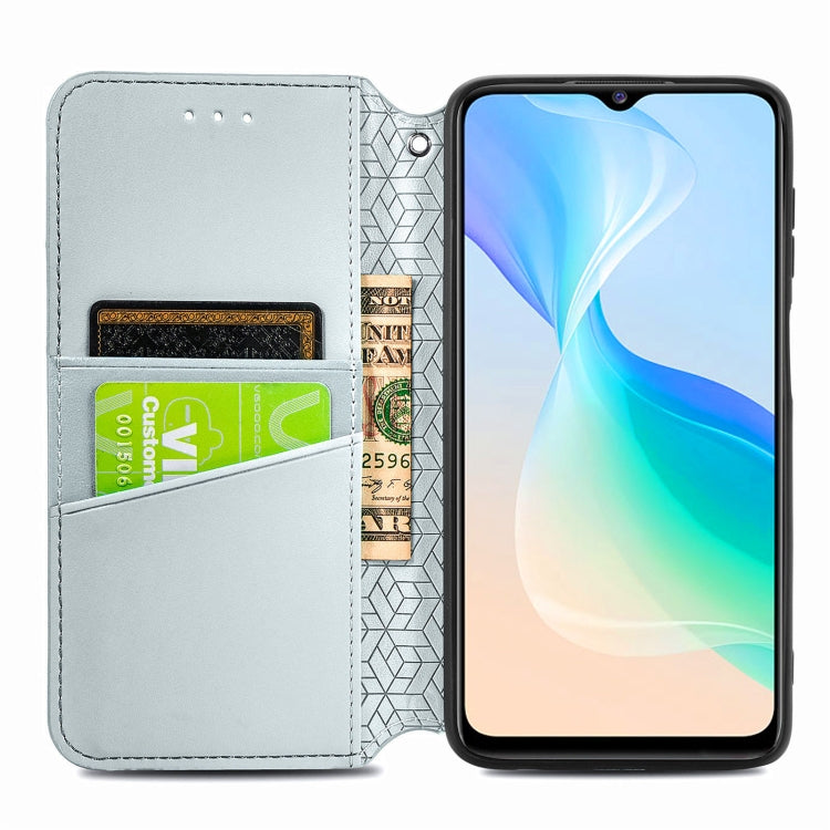 For  vivo  Y76 5G Blooming Mandala Embossed Magnetic Leather Phone Case