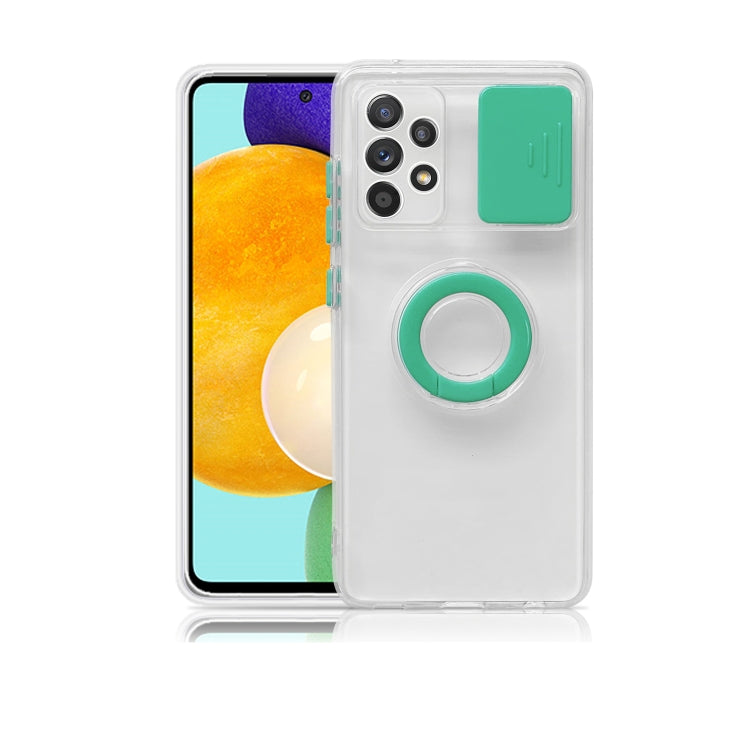 For Samsung Galaxy M52 Sliding Camshield TPU Phone Case with Ring Holder