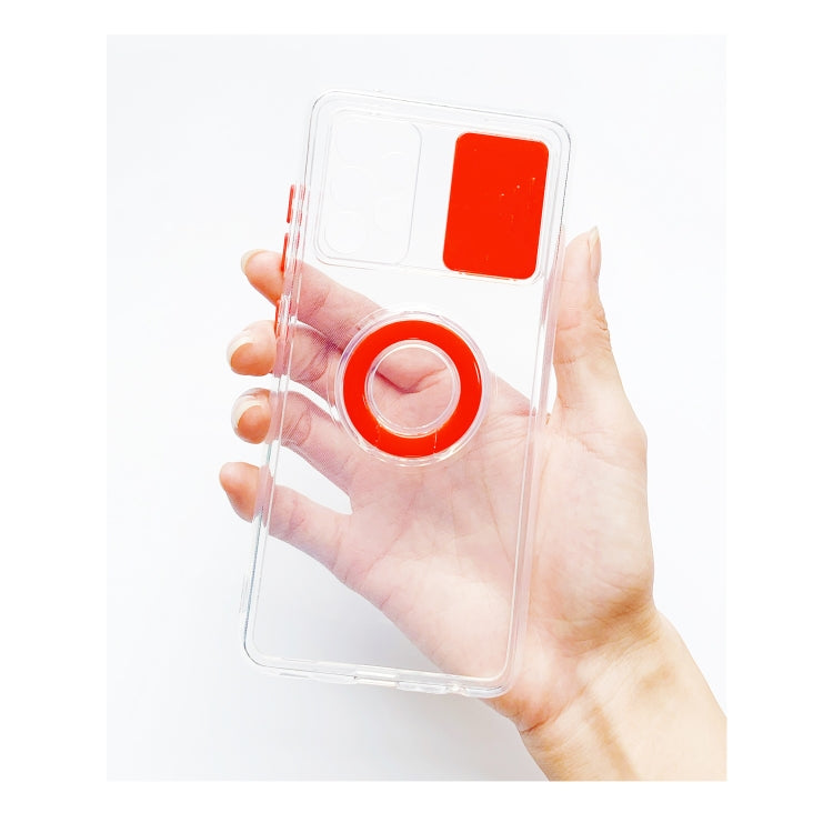 For Samsung Galaxy M52 Sliding Camshield TPU Phone Case with Ring Holder