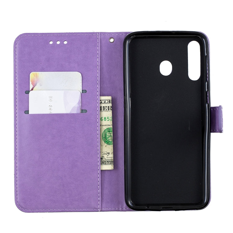 Diamond Encrusted Butterflies Love Flowers Pattern Horizontal Flip Leather Case for Galaxy M30 , with Holder & Card Slots & Wallet & Lanyard