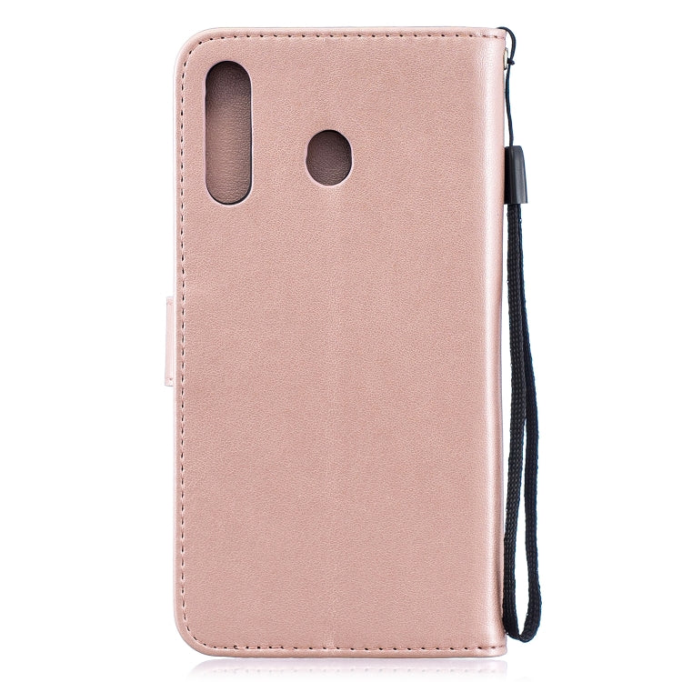 Diamond Encrusted Butterflies Love Flowers Pattern Horizontal Flip Leather Case for Galaxy M30 , with Holder & Card Slots & Wallet & Lanyard