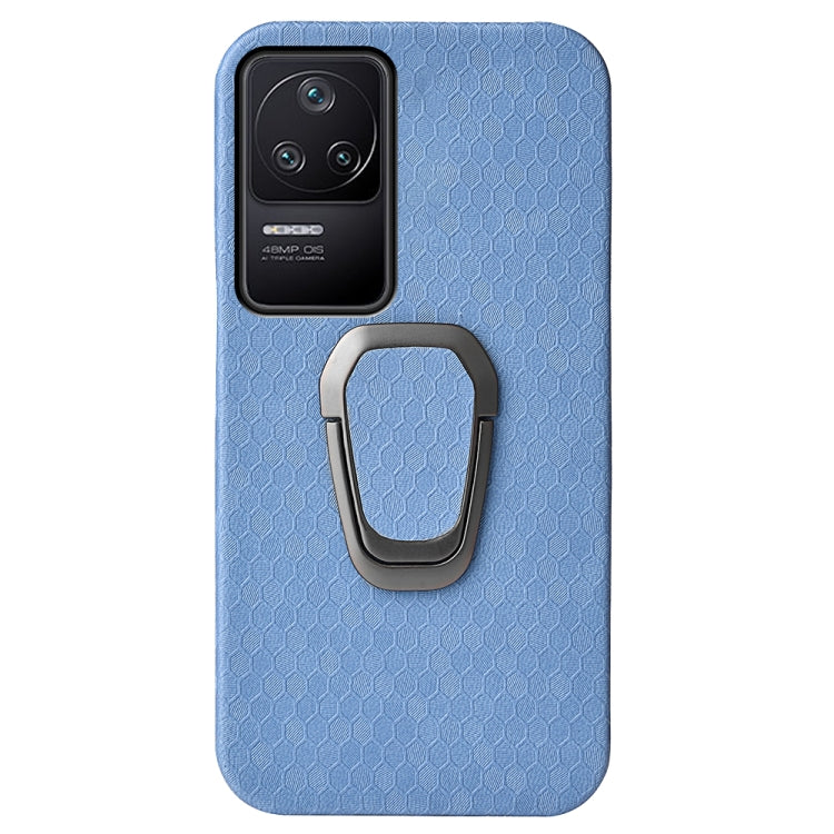 For Xiaomi Redmi K40S Ring Holder Honeycomb PU Phone Case