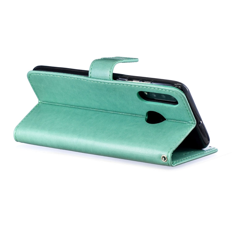 Diamond Encrusted Butterflies Love Flowers Pattern Horizontal Flip Leather Case for Huawei P30 Lite ,with Holder & Card Slots & Wallet & Lanyard