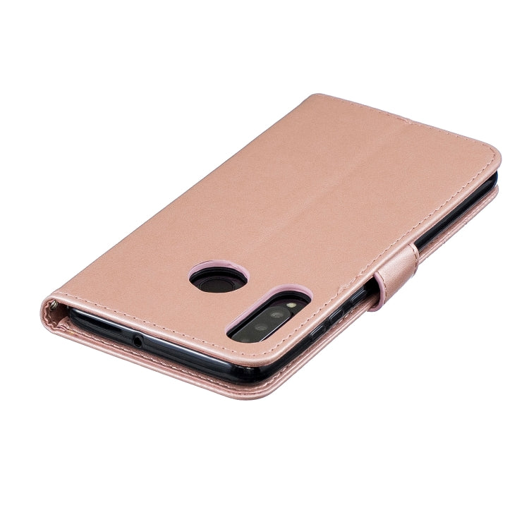 Diamond Encrusted Butterflies Love Flowers Pattern Horizontal Flip Leather Case for Huawei P30 Lite ,with Holder & Card Slots & Wallet & Lanyard