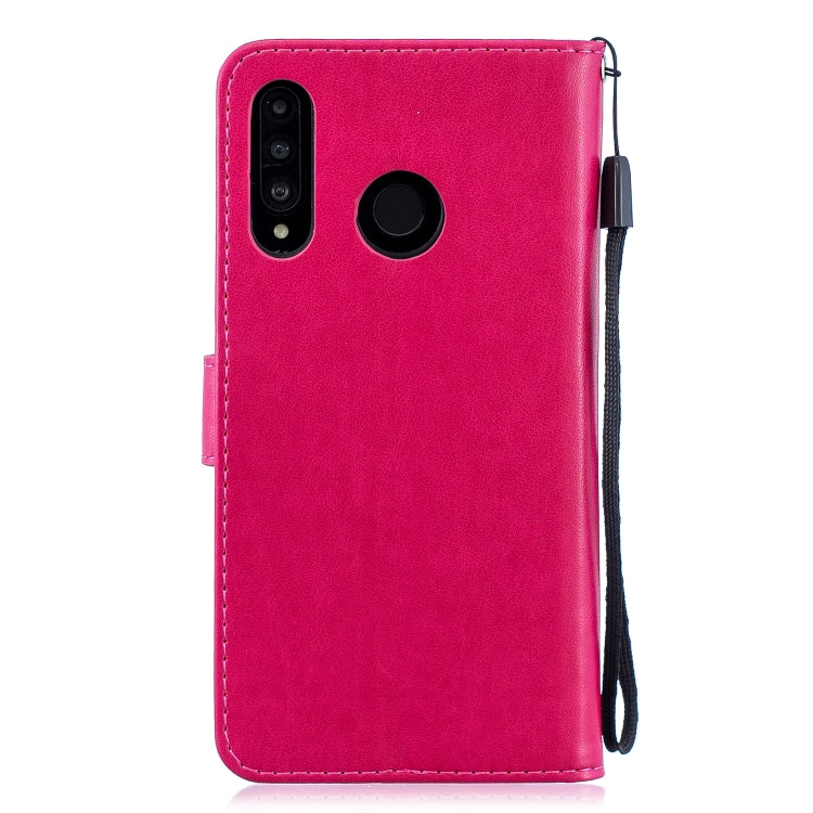 Diamond Encrusted Butterflies Love Flowers Pattern Horizontal Flip Leather Case for Huawei P30 Lite ,with Holder & Card Slots & Wallet & Lanyard