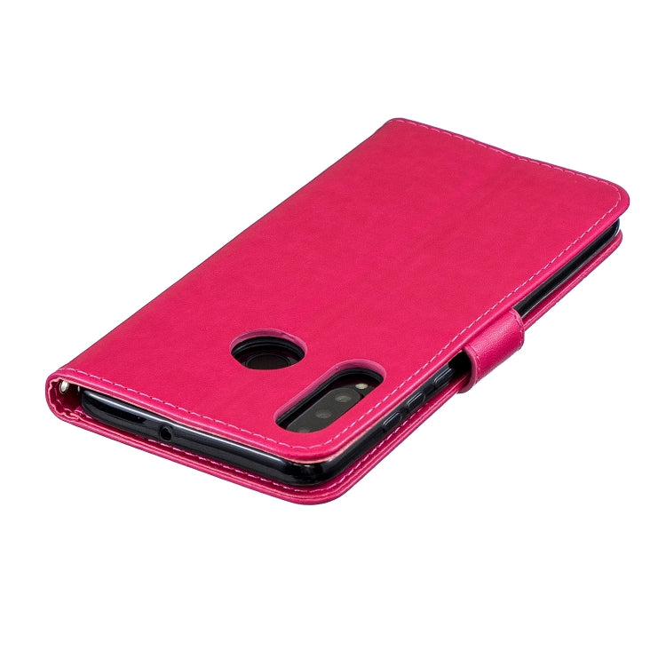 Diamond Encrusted Butterflies Love Flowers Pattern Horizontal Flip Leather Case for Huawei P30 Lite ,with Holder & Card Slots & Wallet & Lanyard