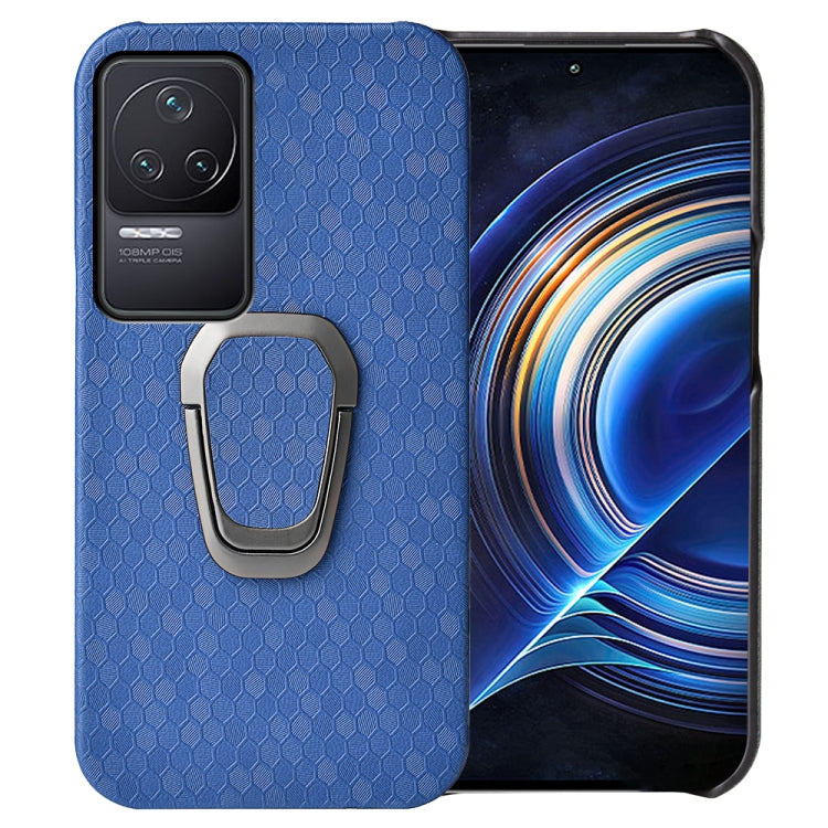 For Xiaomi Redmi K50 Pro Ring Holder Honeycomb PU Phone Case
