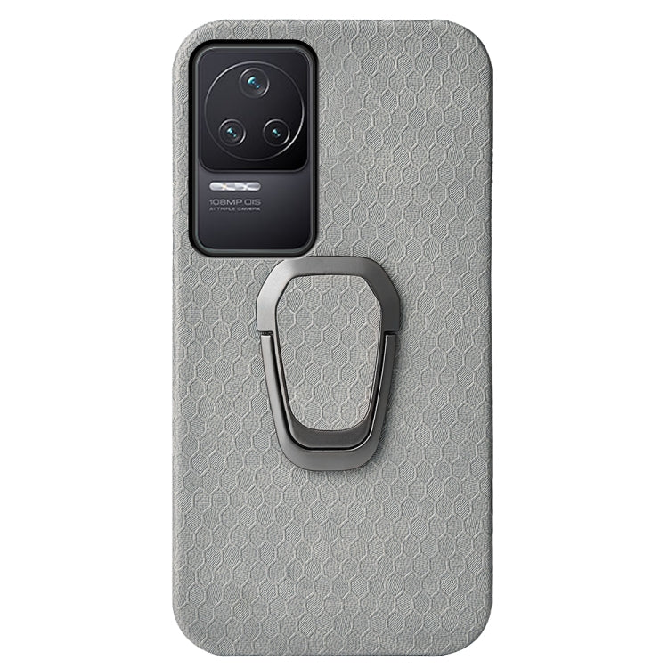 For Xiaomi Redmi K50 Pro Ring Holder Honeycomb PU Phone Case