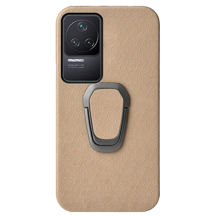 For Xiaomi Redmi K50 Pro Ring Holder Honeycomb PU Phone Case
