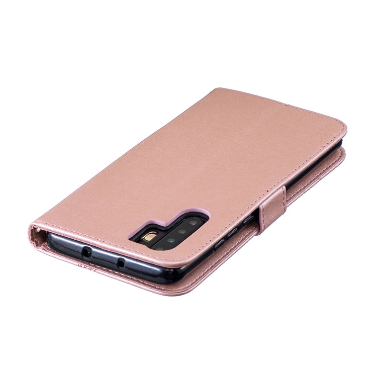 Diamond Encrusted Butterflies Love Flowers Pattern Horizontal Flip Leather Case for Huawei P30 Pro, with Holder & Card Slots & Wallet & Lanyard