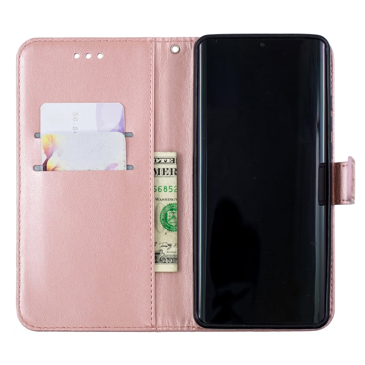 Diamond Encrusted Butterflies Love Flowers Pattern Horizontal Flip Leather Case for Huawei P30 Pro, with Holder & Card Slots & Wallet & Lanyard