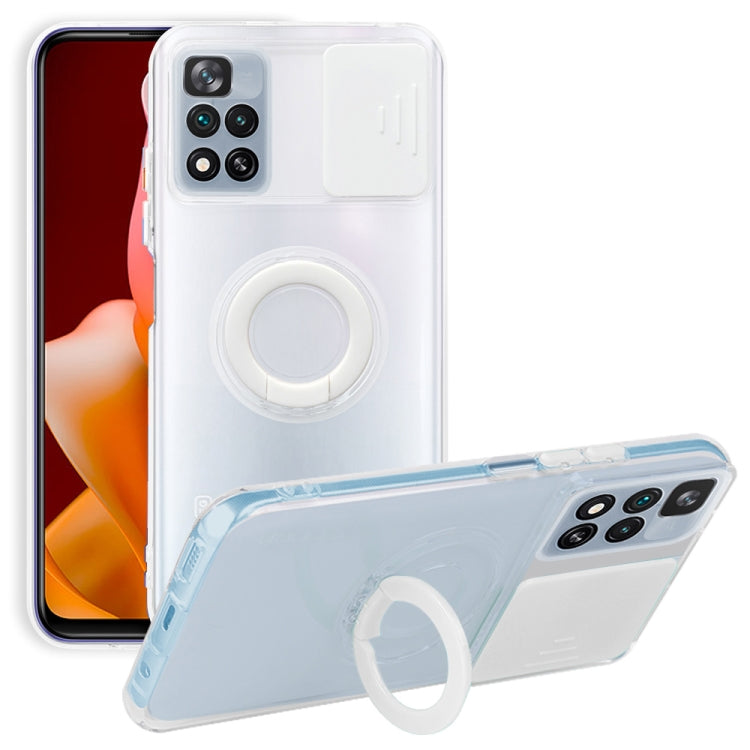 For Xiaomi Redmi Note 11 Pro Global Sliding Camshield TPU Phone Case with Ring Holder