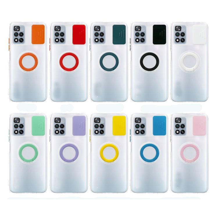 For Xiaomi Redmi Note 11 4G Global Sliding Camshield TPU Phone Case with Ring Holder