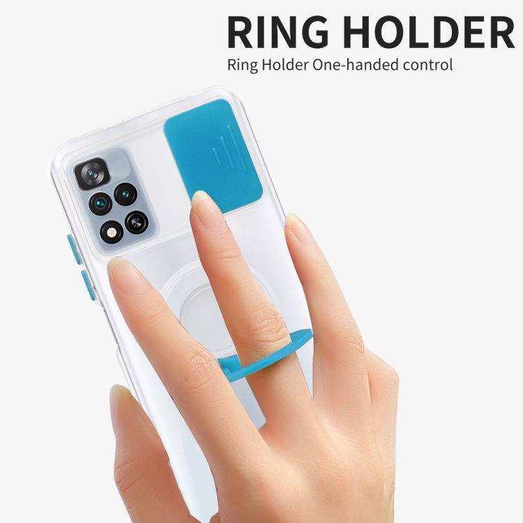 For Xiaomi Redmi Note 11 4G Global Sliding Camshield TPU Phone Case with Ring Holder