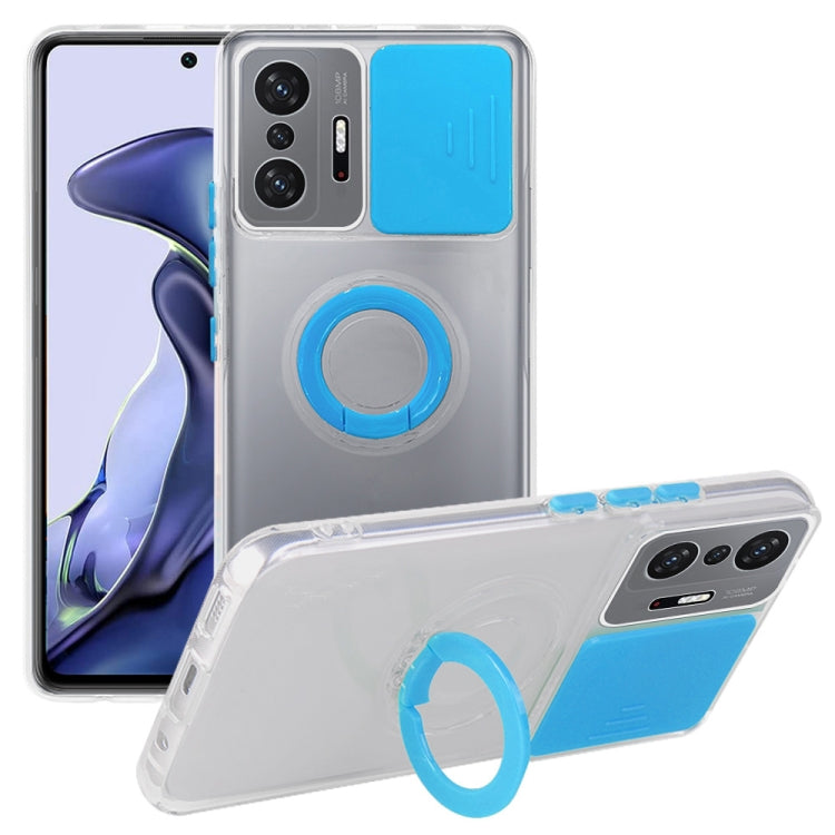 For Xiaomi Mi 11T / 11T Pro Sliding Camshield TPU Phone Case with Ring Holder