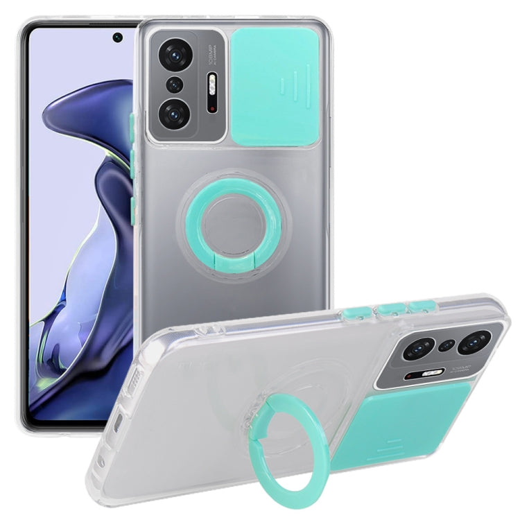 For Xiaomi Mi 11T / 11T Pro Sliding Camshield TPU Phone Case with Ring Holder