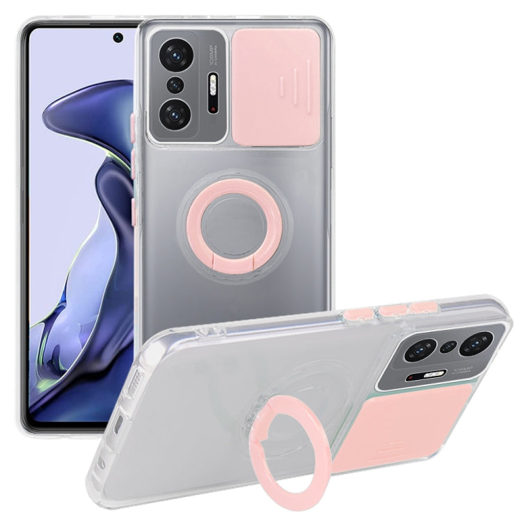For Xiaomi Mi 11T / 11T Pro Sliding Camshield TPU Phone Case with Ring Holder