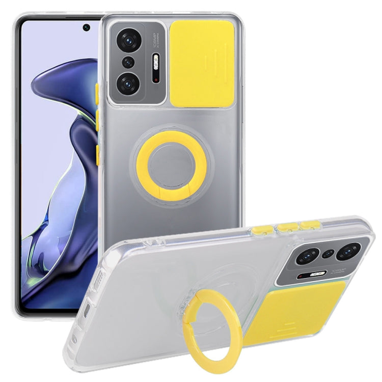 For Xiaomi Mi 11T / 11T Pro Sliding Camshield TPU Phone Case with Ring Holder