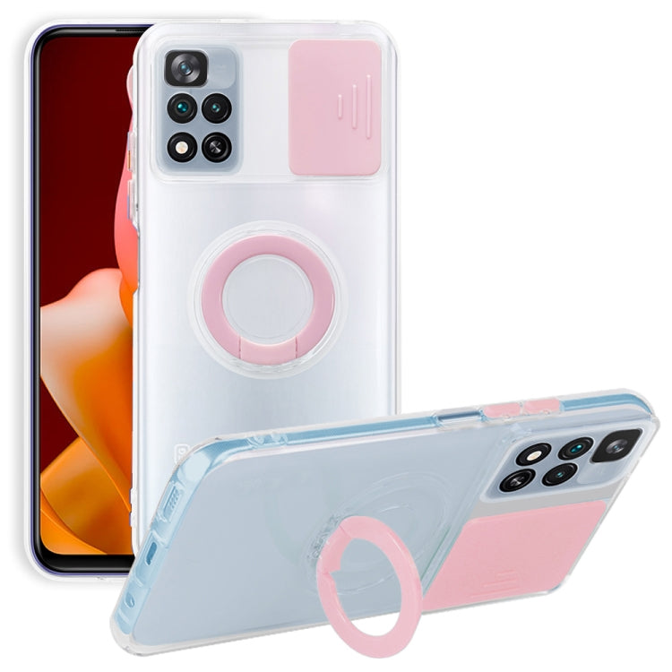 For Xiaomi Redmi Note 11 Pro+ 5G Sliding Camshield TPU Phone Case with Ring Holder