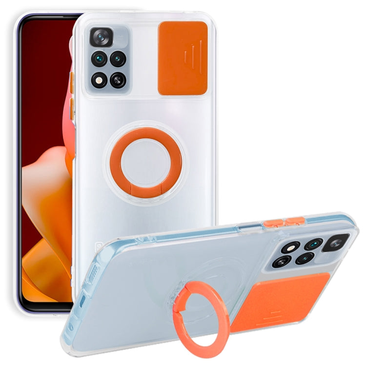 For Xiaomi Redmi Note 11 Pro+ 5G Sliding Camshield TPU Phone Case with Ring Holder
