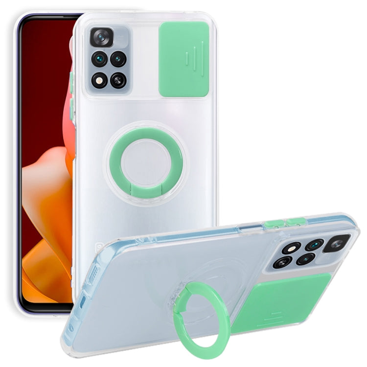 For Xiaomi Redmi Note 11 5G Sliding Camshield TPU Phone Case with Ring Holder