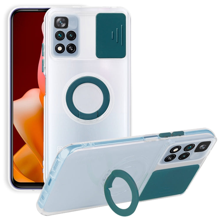 For Xiaomi Redmi Note 11 5G Sliding Camshield TPU Phone Case with Ring Holder
