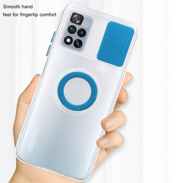 For Xiaomi Redmi Note 11 5G Sliding Camshield TPU Phone Case with Ring Holder