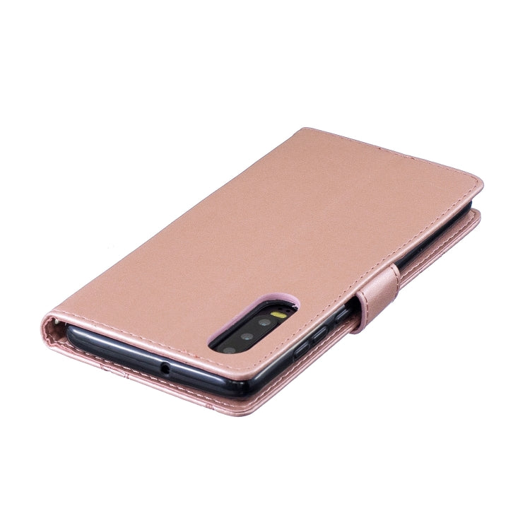 Diamond Encrusted Butterflies Love Flowers Pattern Horizontal Flip Leather Case for Huawei P30 ,with Holder & Card Slots & Wallet & Lanyard