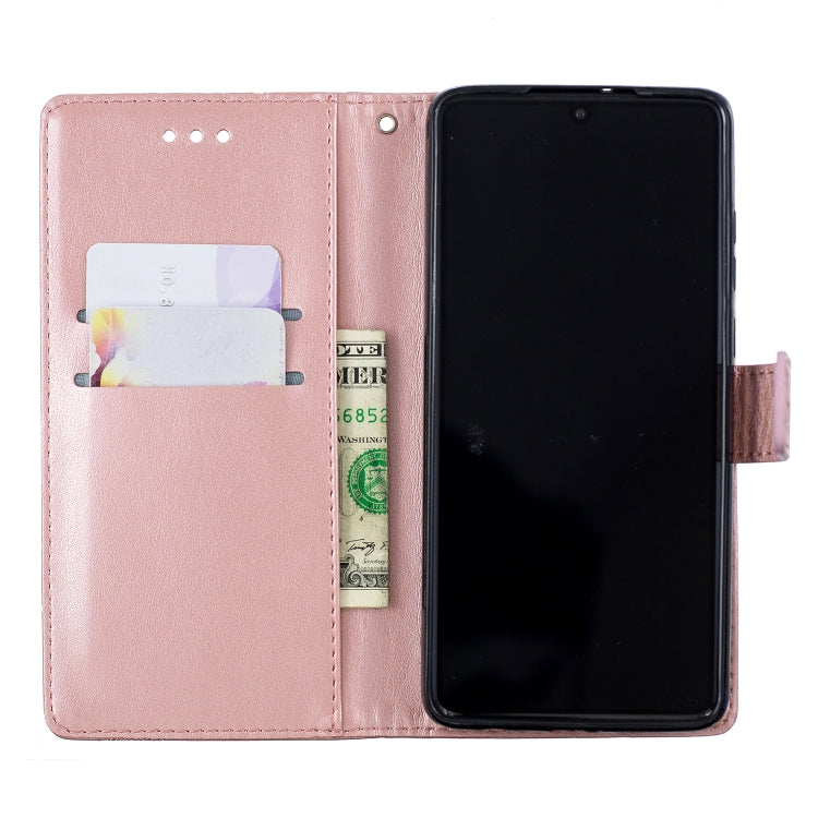 Diamond Encrusted Butterflies Love Flowers Pattern Horizontal Flip Leather Case for Huawei P30 ,with Holder & Card Slots & Wallet & Lanyard