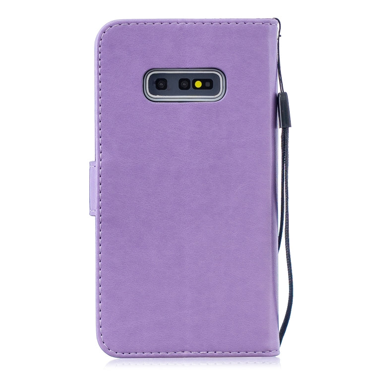 Diamond Encrusted Butterflies Love Flowers Pattern Horizontal Flip Leather Case for Galaxy S10e , with Holder & Card Slots & Wallet & Lanyard