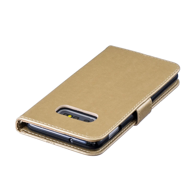Diamond Encrusted Butterflies Love Flowers Pattern Horizontal Flip Leather Case for Galaxy S10e , with Holder & Card Slots & Wallet & Lanyard