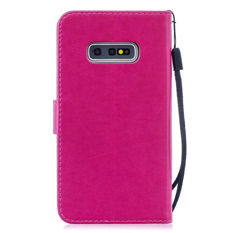 Diamond Encrusted Butterflies Love Flowers Pattern Horizontal Flip Leather Case for Galaxy S10e , with Holder & Card Slots & Wallet & Lanyard
