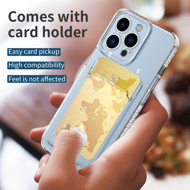 For iPhone 12 Pro Max Card Bag Shockproof Transparent Phone Case
