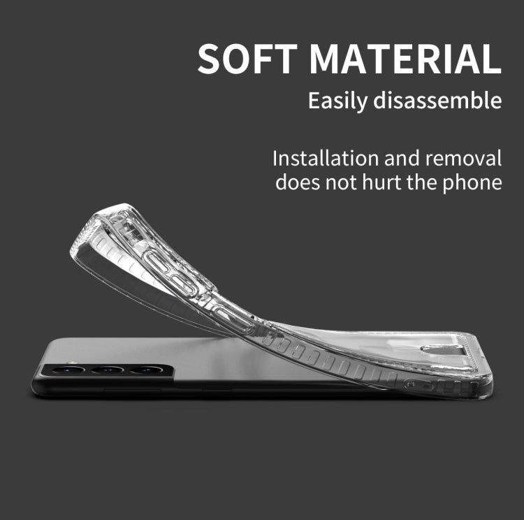 For Samsung Galaxy S22 5G Card Bag Shockproof Transparent Phone Case