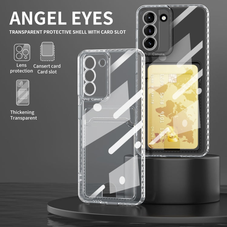 For Samsung Galaxy A73 4G / 5G Card Bag Shockproof Transparent Phone Case