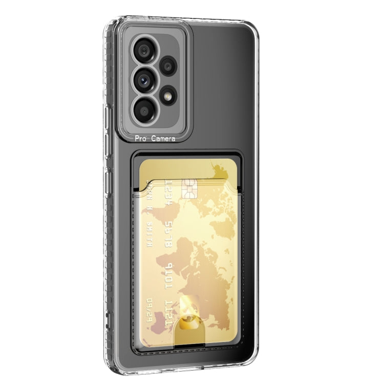 For Samsung Galaxy M33 5G / M53 5G Card Bag Shockproof Transparent Phone Case