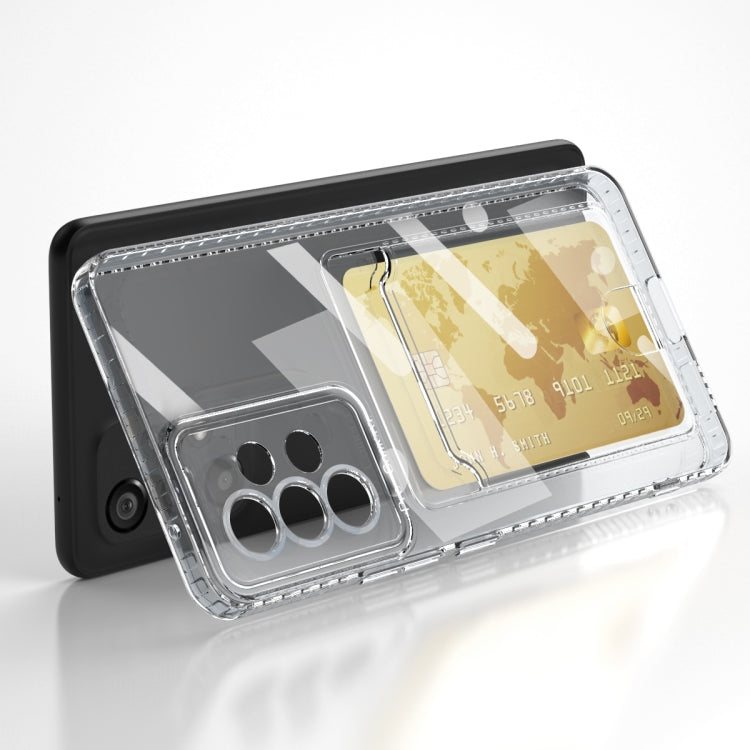For Samsung Galaxy M33 5G / M53 5G Card Bag Shockproof Transparent Phone Case