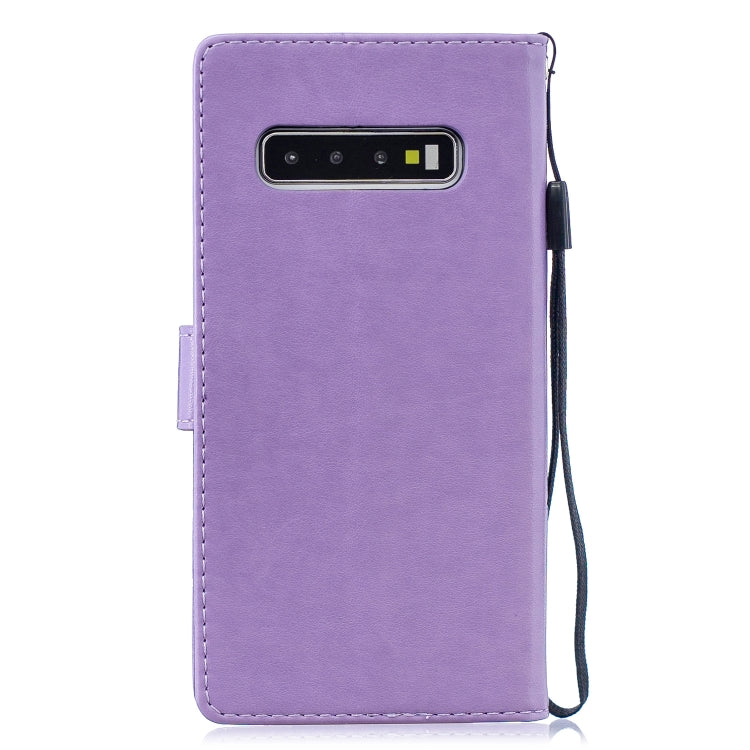 Diamond Encrusted Butterflies Love Flowers Pattern Horizontal Flip Leather Case for Galaxy S10 ,  with Holder & Card Slots & Wallet & Lanyard
