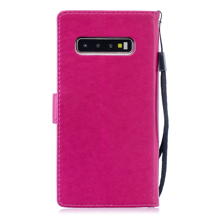 Diamond Encrusted Butterflies Love Flowers Pattern Horizontal Flip Leather Case for Galaxy S10 ,  with Holder & Card Slots & Wallet & Lanyard