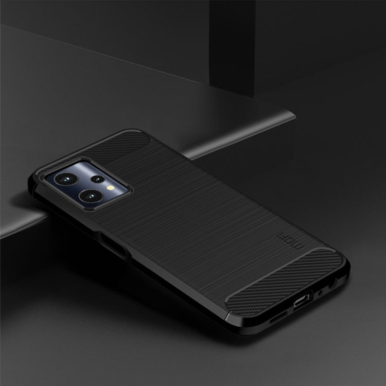 For OPPO Realme 9 Pro / Realme V25 MOFI Gentleness Brushed Carbon Fiber Soft TPU Case