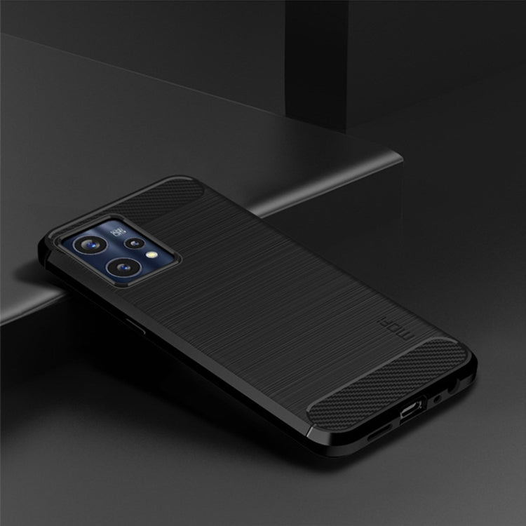 For OPPO Realme 9 Pro+ MOFI Gentleness Brushed Carbon Fiber Soft TPU Case